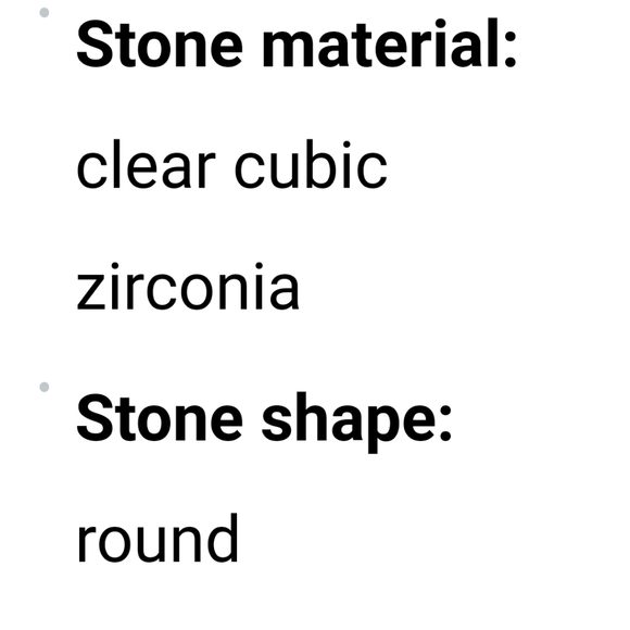 Stackable sterling silver ring with cubic zirconia stones - Picture 2 of 3